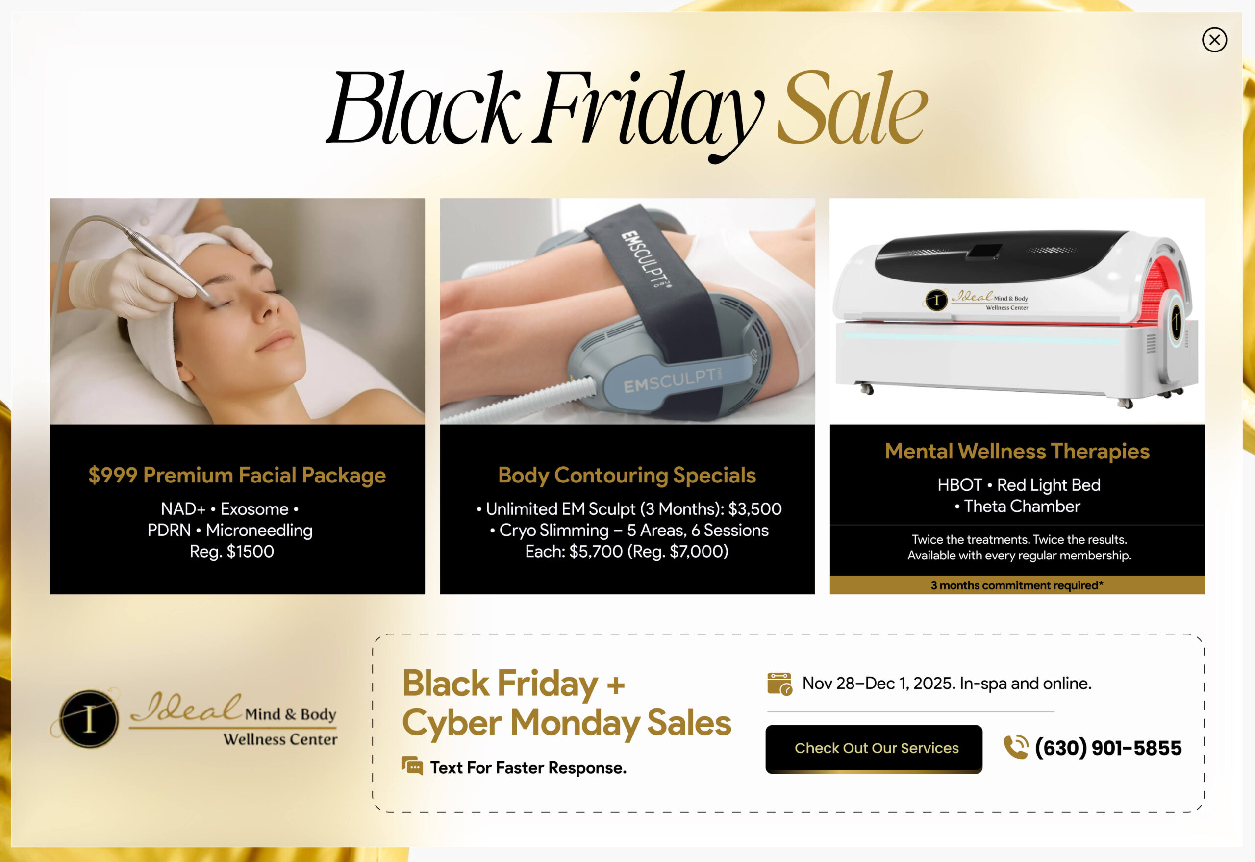 Ideal mind body black Friday sale